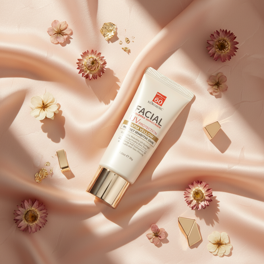 Anzu GlowShield Tinted Sunscreen SPF 50+ flat lay